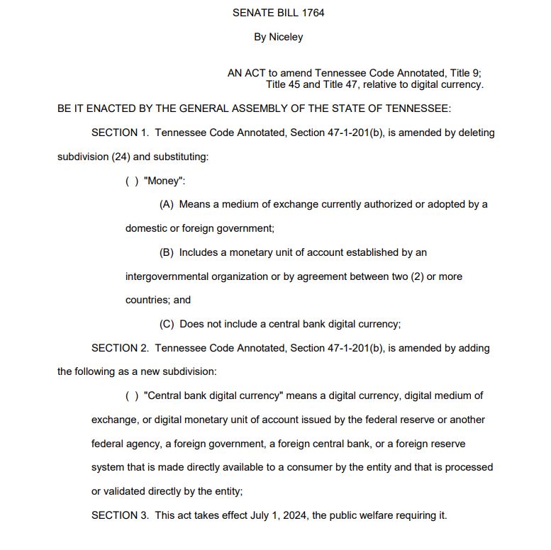 Multiple US Senate bills object to CBDC's definition of ‘money’