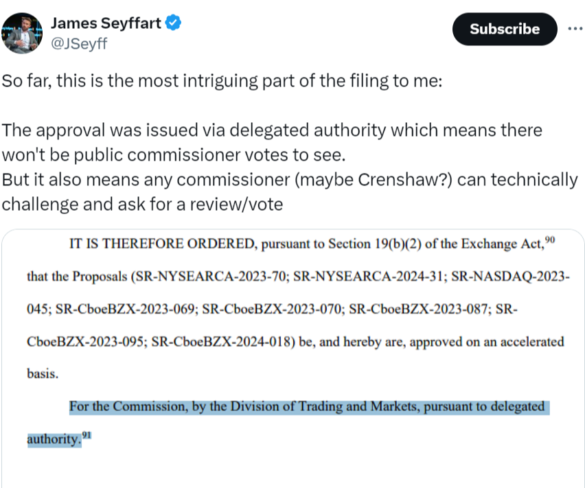 Spot Ether ETFs approved, but Gary Gensler didn’t vote for them — Here’s why