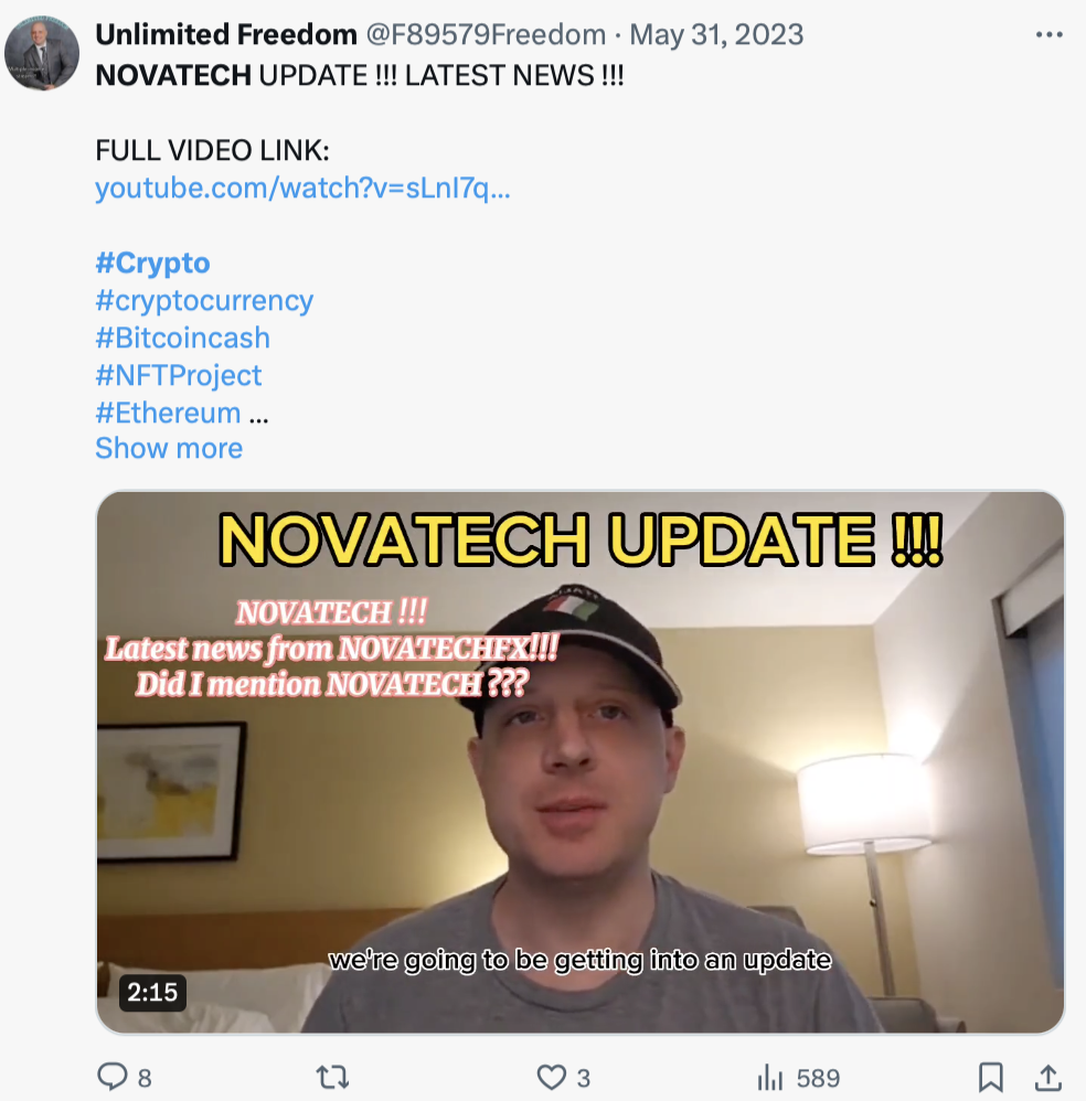 NY Attorney General sues crypto trader NovaTech, claims $1B fraud