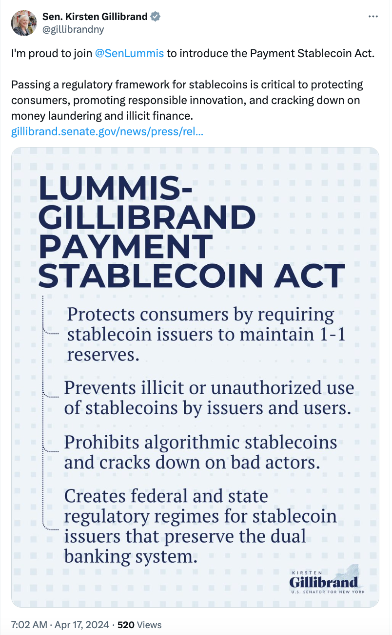Stablecoin act gives Congress alternative to overriding Biden’s SAB 121 veto