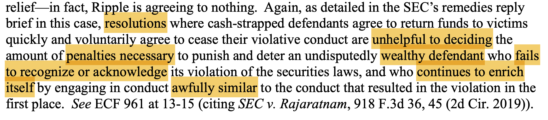 SEC shoots down Ripple’s argument for a lower penalty