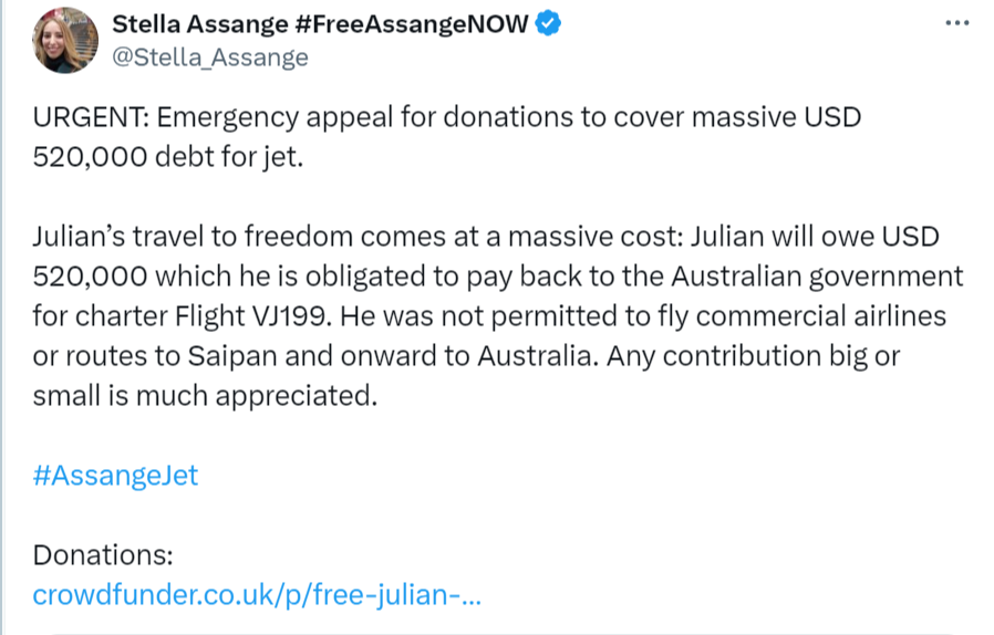 Bitcoiner contributes to Julian Assange’s freedom, pays $500K debt in BTC