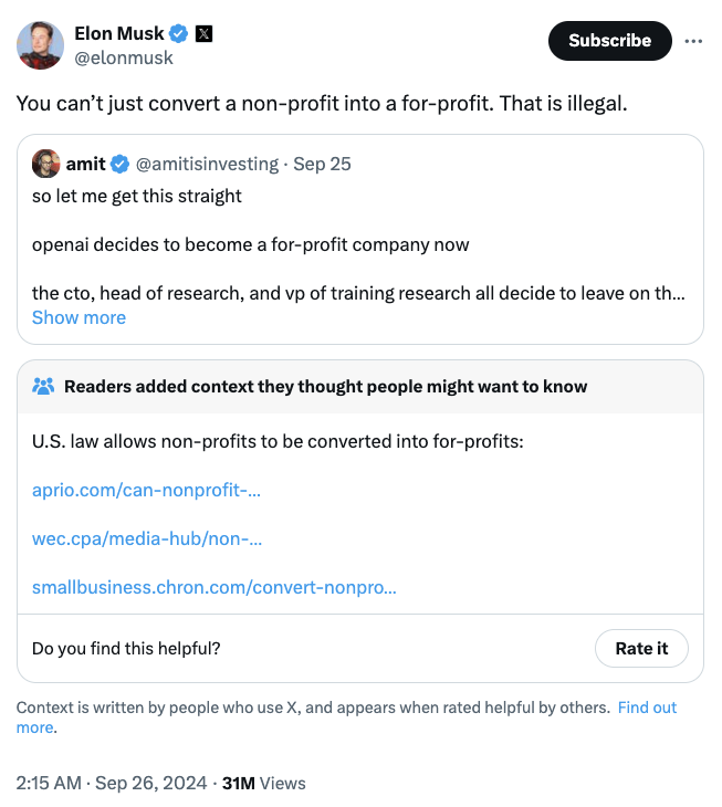 OpenAI’s move to for-profit: Is it indeed ‘illegal’?