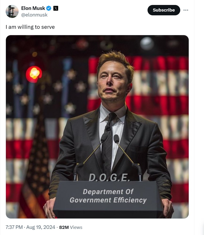 Elon Musk discusses DOGE cabinet position, economics at Trump rally
