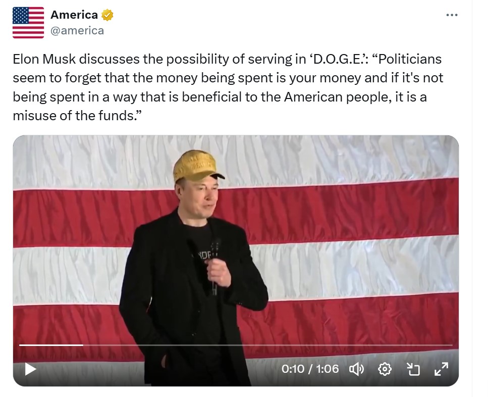 Elon Musk discusses DOGE cabinet position, economics at Trump rally