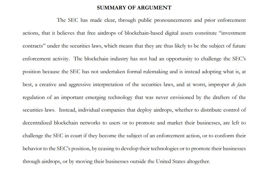 Crypto titans back clothing firm’s suit against SEC’s ‘unwritten’ rules