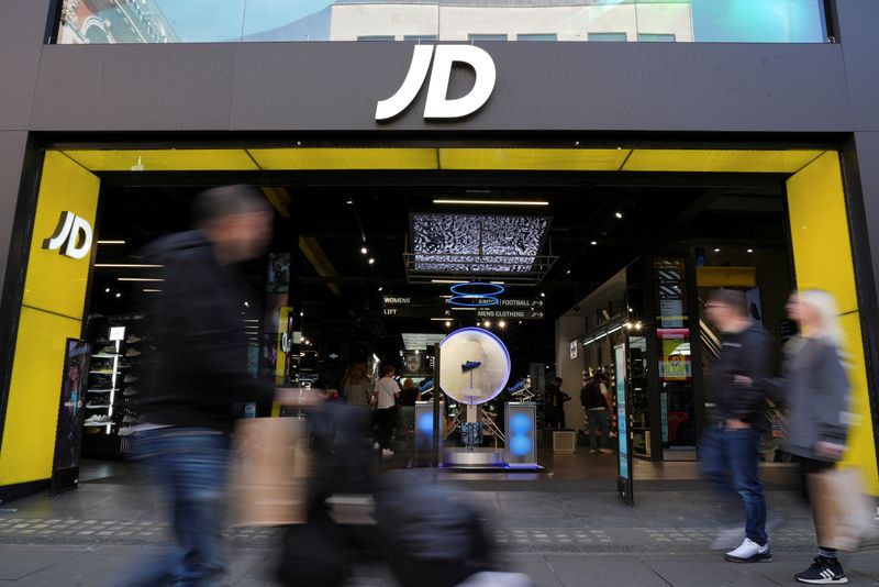 UK’s JD Sports falls on lower sales, US tariffs warning